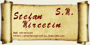 Stefan Mirčetin vizit kartica